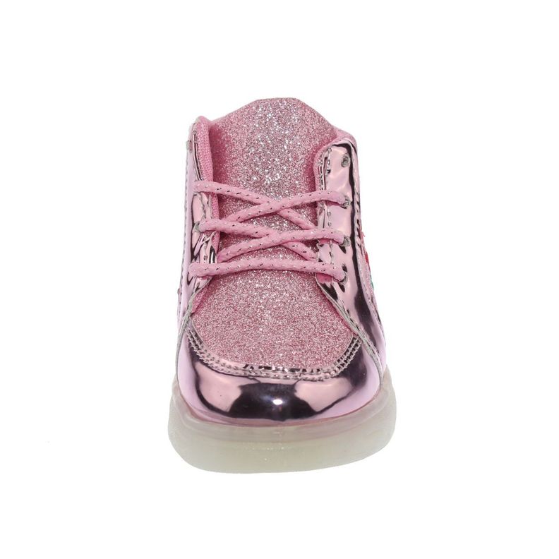Zapatilla Con Luces Rosado Vía Franca Niña-4