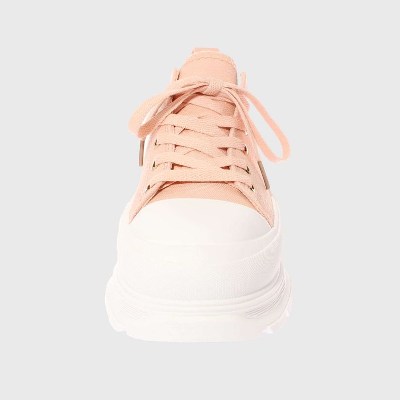 Zapatilla Lona Rosado Vía Franca Mujer-2