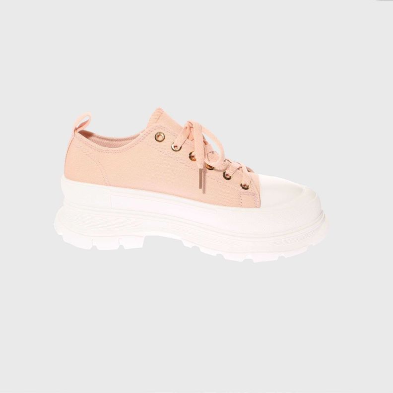 Zapatilla Lona Rosado Vía Franca Mujer-3