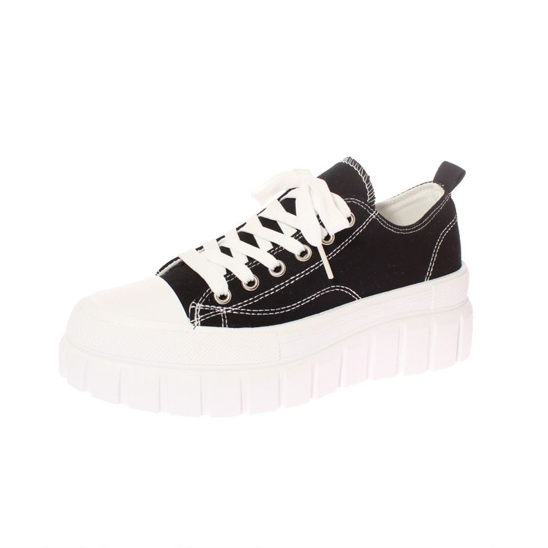 Zapatilla Lona Negro Vía Franca Mujer-0