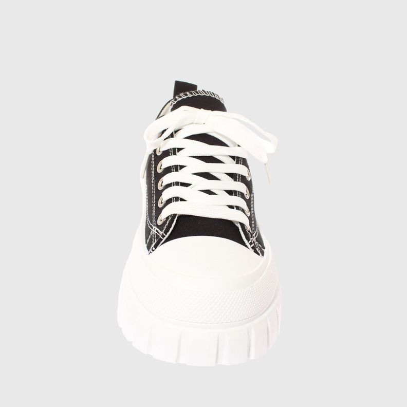 Zapatilla Lona Negro Vía Franca Mujer-3