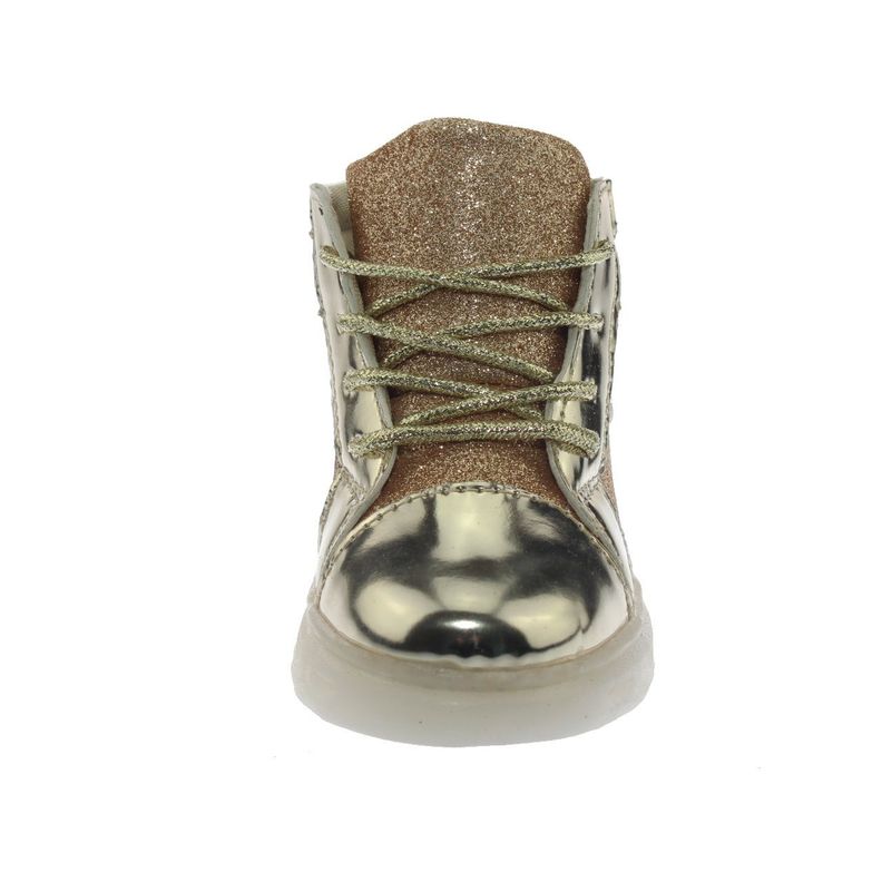 Zapatilla Con Luces Para Niño Color Dorado-3