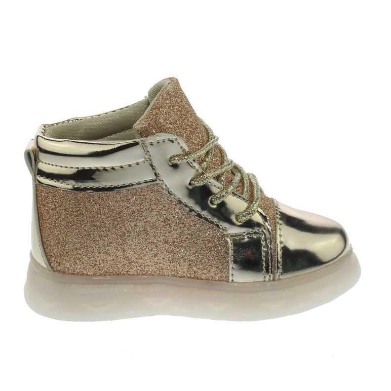 Zapatilla Con Luces Para Niño Color Dorado-4