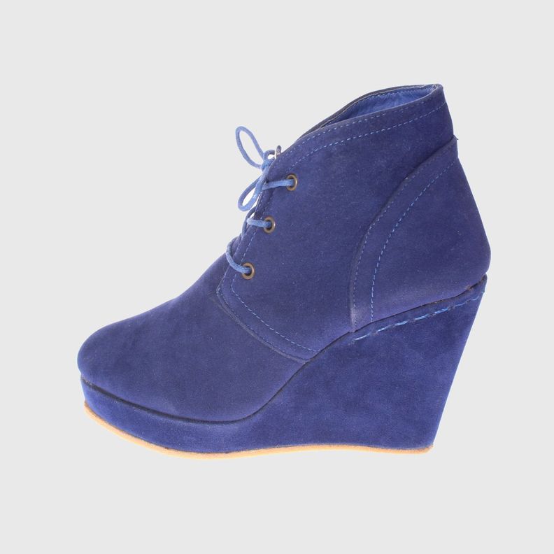 Botín Terraplen Azul Vía Franca Mujer-1
