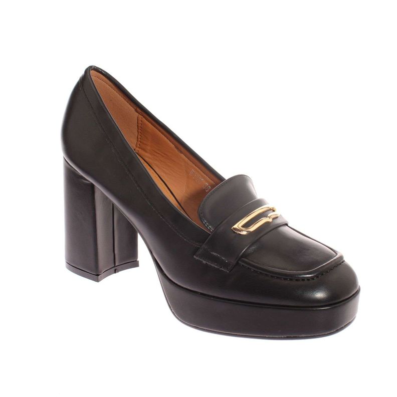Mocasín Tacón Negro Vía Franca Mujer Art: 5W116BLACK-0