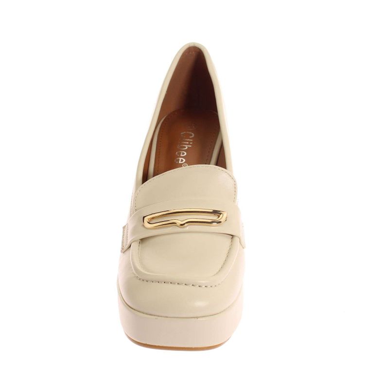 Zapato Tacón Blanco Vía Franca Mujer Art: 5W115KHAKI-2