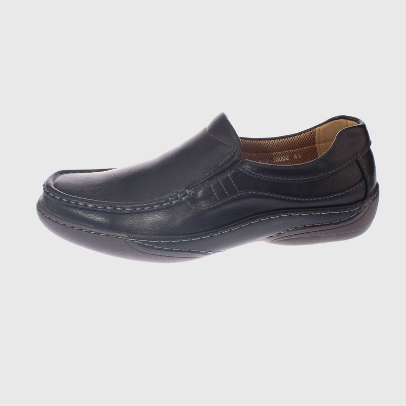 Mocasín Negro Vía Franca Hombre-1