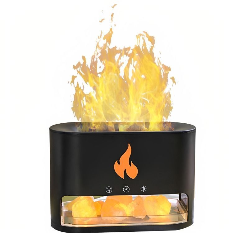 HUMIDIFICADOR FLAME DIFUSOR DE ACEITES ESENCIALES 250 ML NEGRO-0