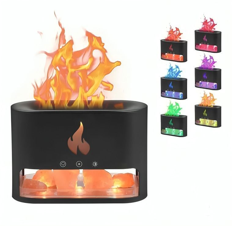 HUMIDIFICADOR FLAME DIFUSOR DE ACEITES ESENCIALES 250 ML NEGRO-1