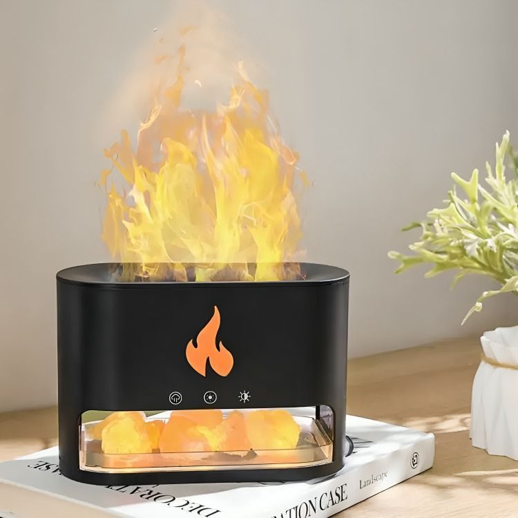 HUMIDIFICADOR FLAME DIFUSOR DE ACEITES ESENCIALES 250 ML NEGRO-2