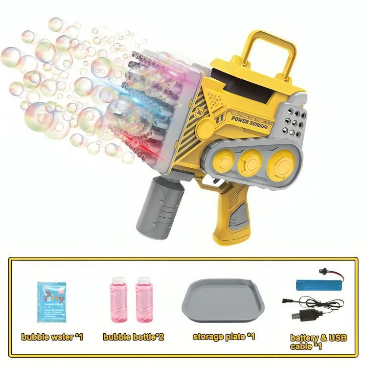 Pistola de burbujas Recargable con LUZ-3