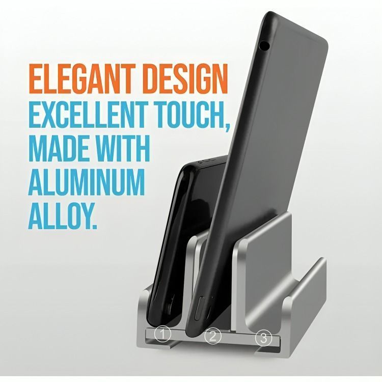 Soporte Base Vertical Aluminio Para Notebook Smartphone-2