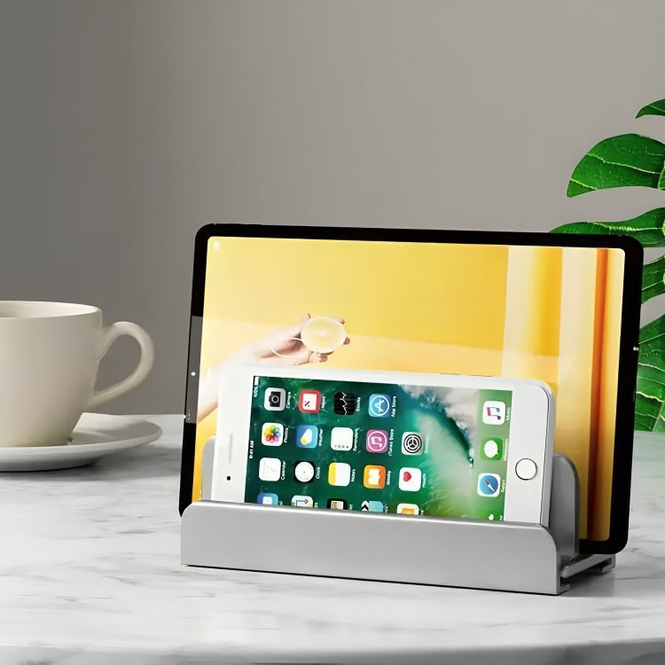 Soporte Base Vertical Aluminio Para Notebook Smartphone-3