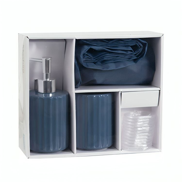 Set de Bano 4 Piezas / Azul  Mashini