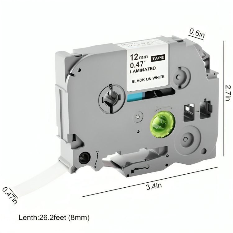 Pack 4 Cinta Tze Alternativa Para Rotuladora Brother 12mm X 8m-2