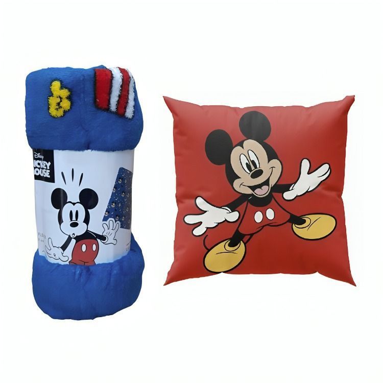 PACK MANTA CORAL 127x152 + COJIN 40x40 MICKEY MOVIE-2