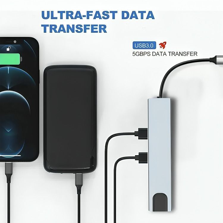 Adaptador Multipuerto Hub tipo C 8 en 1-2