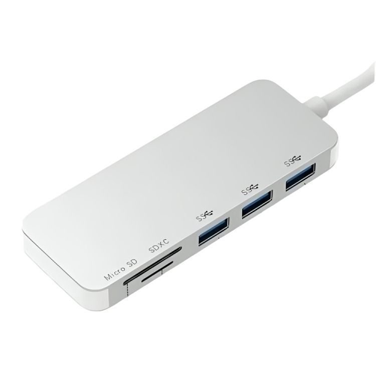 Adaptador Type C Tipo C 3 X Usb 3.0, Tf, Micro Sd 5 en 1-0