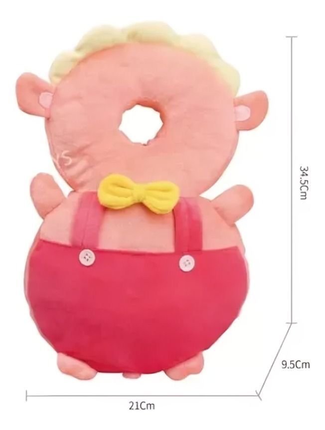 Almohada Bebe Antigolpe  Color Rosada-3