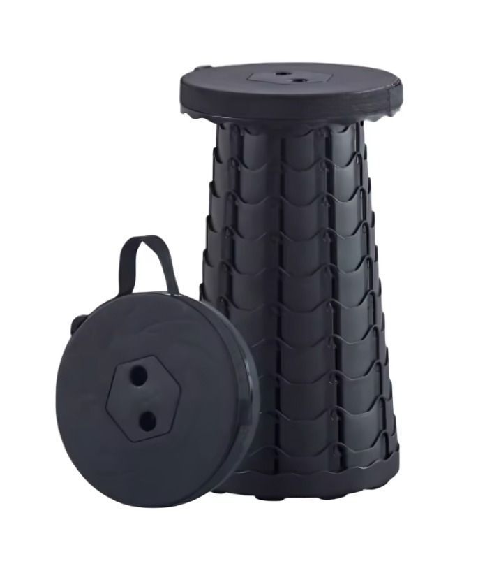 Taburete plegable Silla retractil NEGRO-0