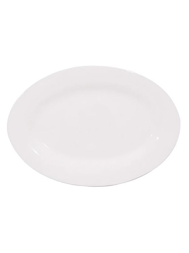 Fuente ovalada 35,5 cm porcelana blanca-1