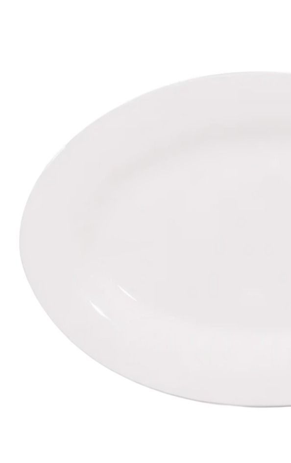 Fuente ovalada 35,5 cm porcelana blanca-2