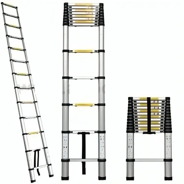 Escalera Telescopica Soporta 150kg Aluminio Retráctil 3.2 M-2