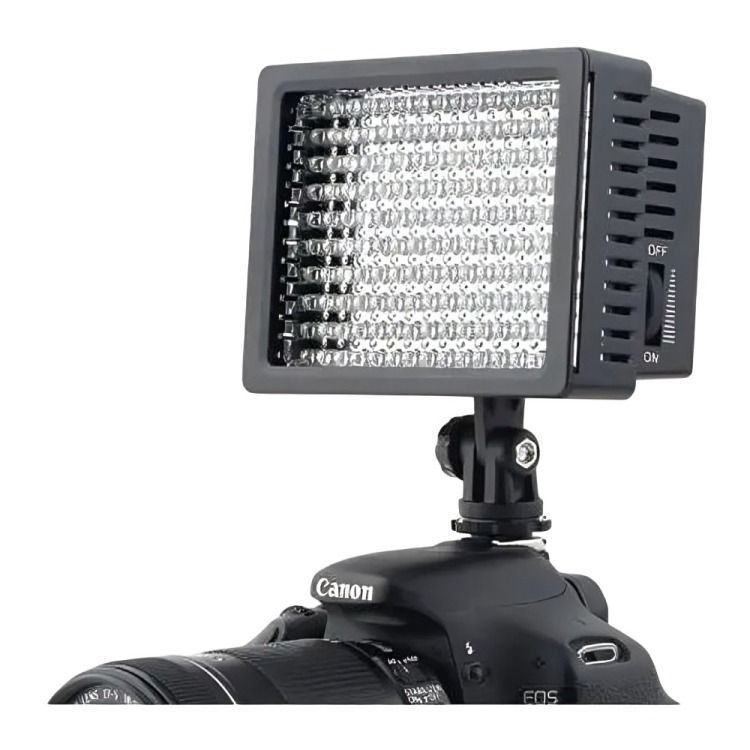 Foco Led 160 Luces Flash Cámara Videograbadora + 2 Filtros-0