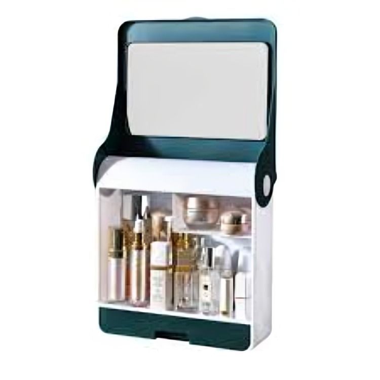 Caja Organizador de Cosméticos Maquillaje con Espejo-0