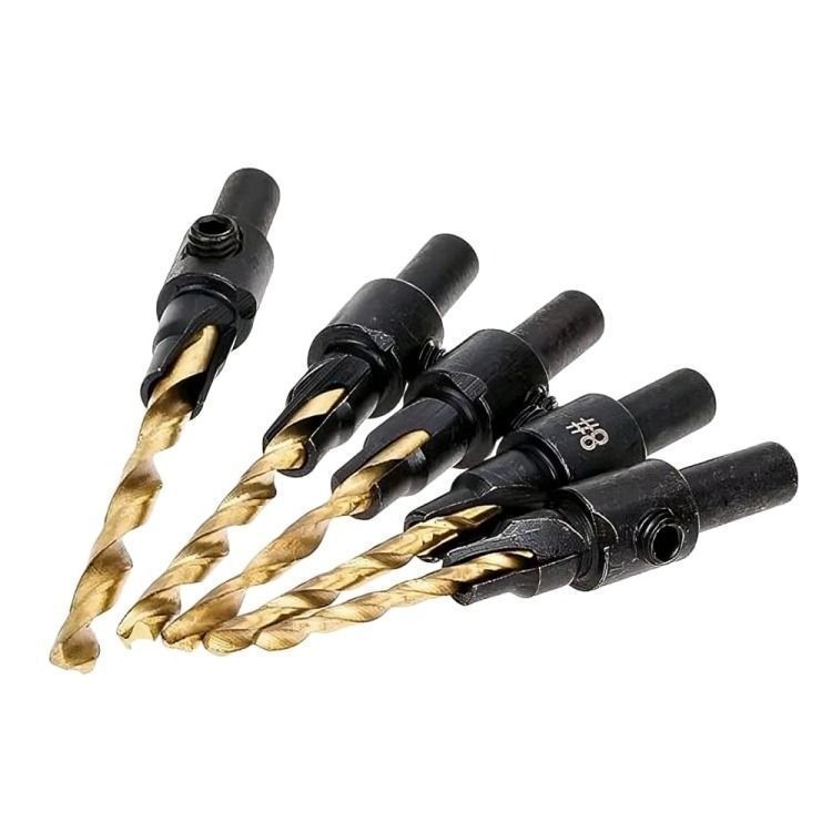 Set 5 Uds Brocas Avellanadores Madera Carpintería-1
