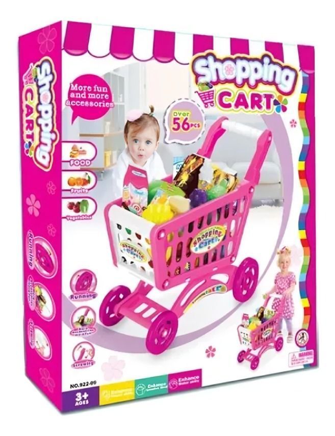 Carrito de compras 56 pcs - Rosa-1