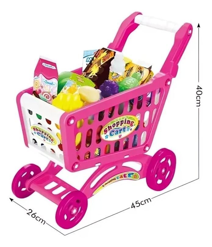 Carrito de compras 56 pcs - Rosa-2