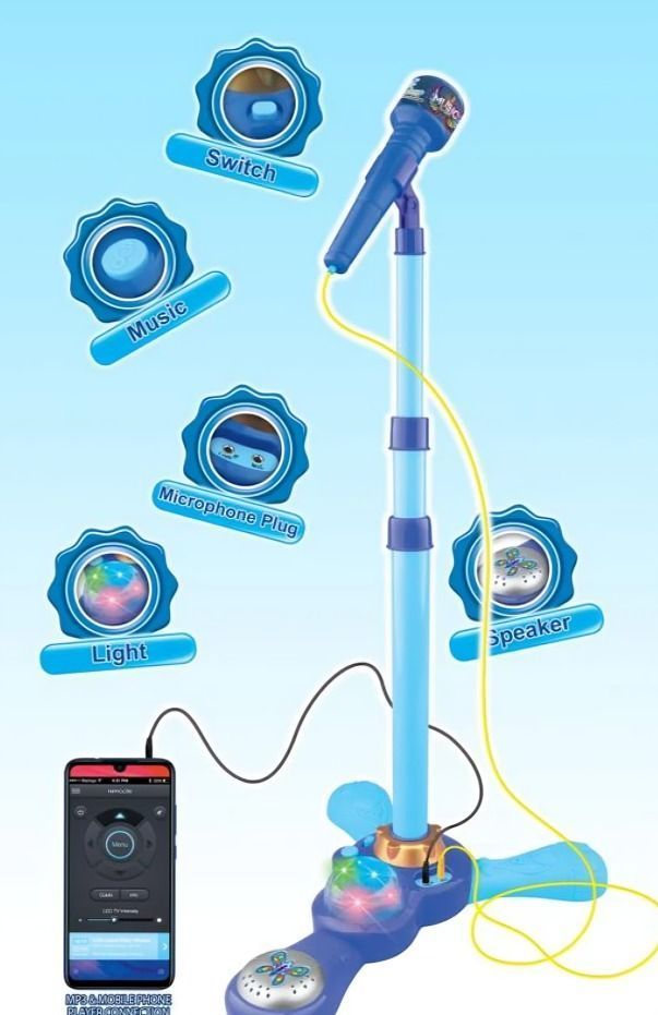 Microfono simple azul modelo HD-8913-2