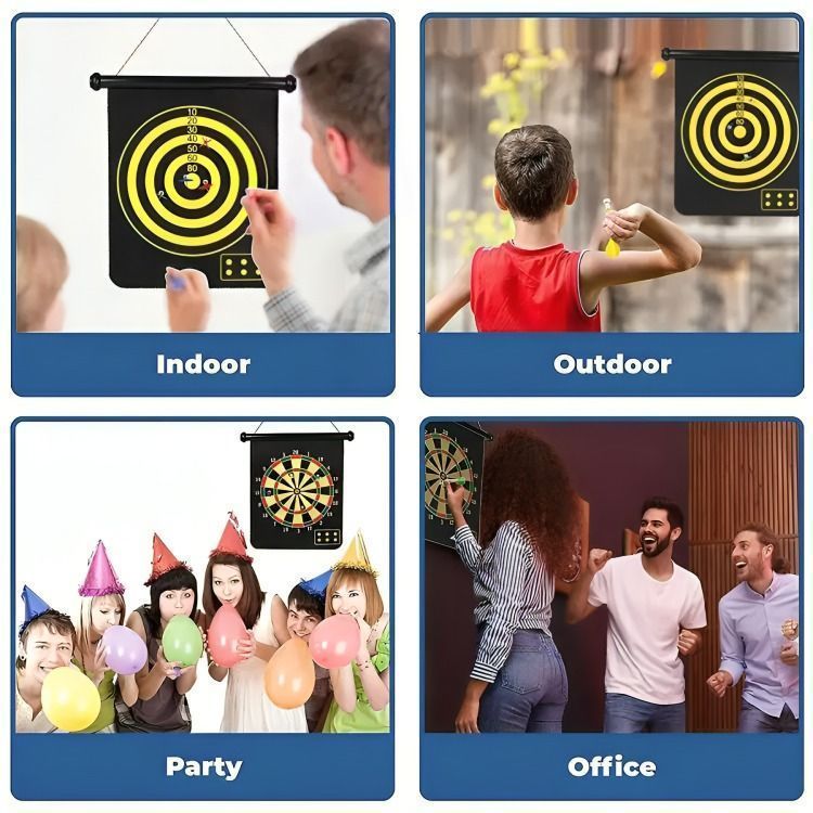 Juego Dardo Tablero Colgante Y Plegable -3