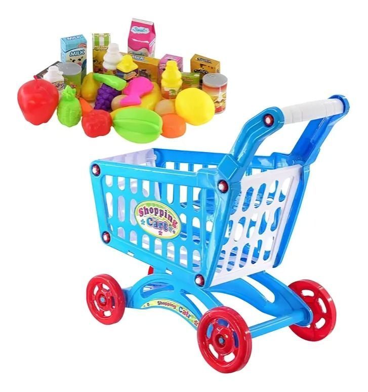 Carrito de compras 56 pcs - Azul-2