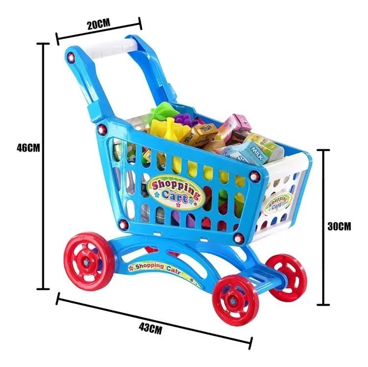 Carrito de compras 56 pcs - Azul-3