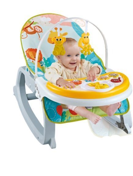 Silla Mecedora 3 en 1 Azul-1