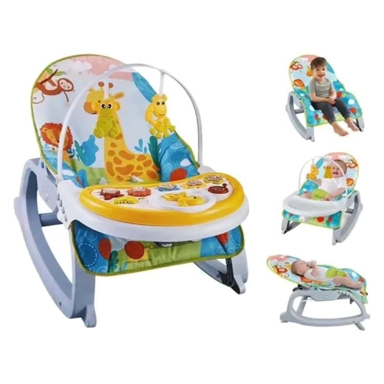 Silla Mecedora 3 en 1 Azul-2