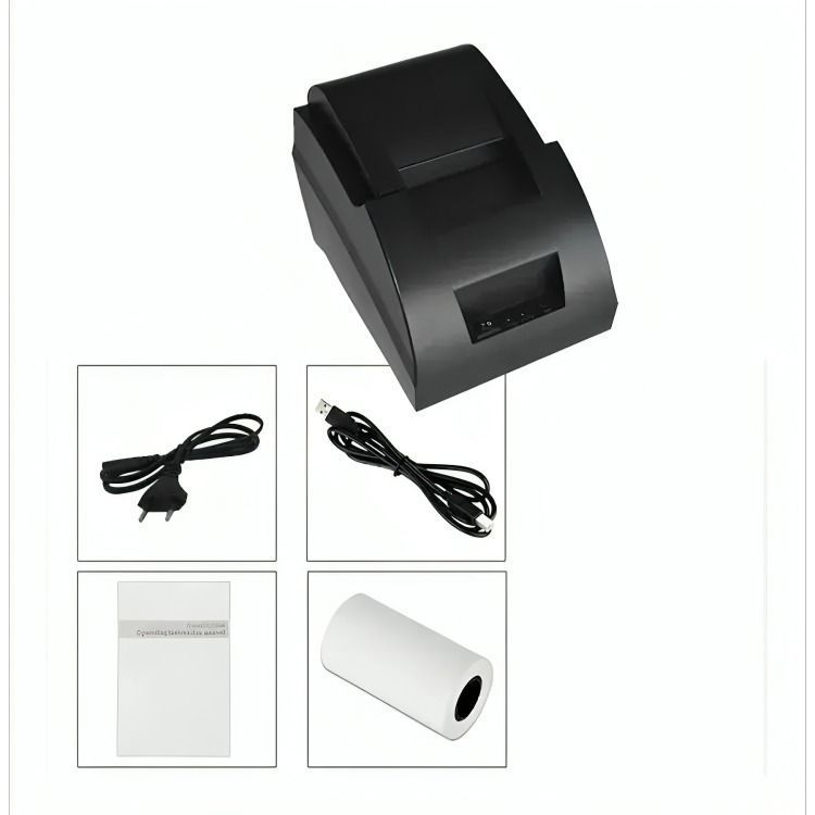 Impresora Térmica Usb Rollo 58mm Rj11 + 1 Rollos Papel-1