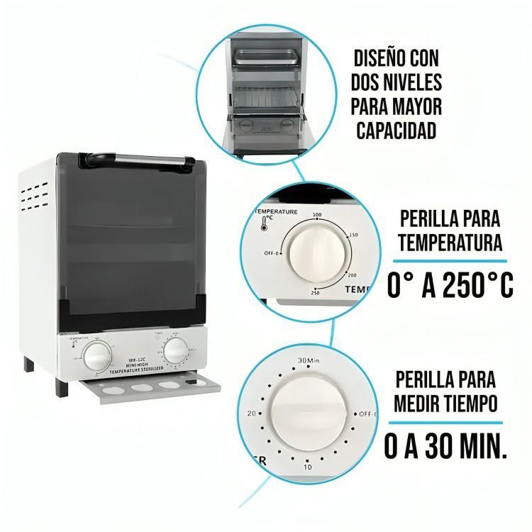 Esterilizador Alta Temperatura Para Herramientas De Spa 12L-2