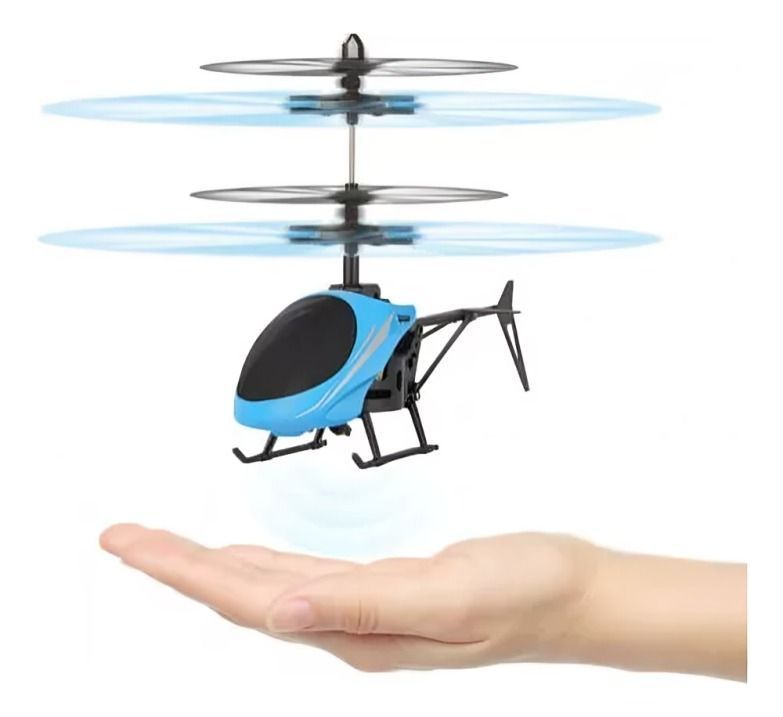 Helicoptero moderno con sensor-1