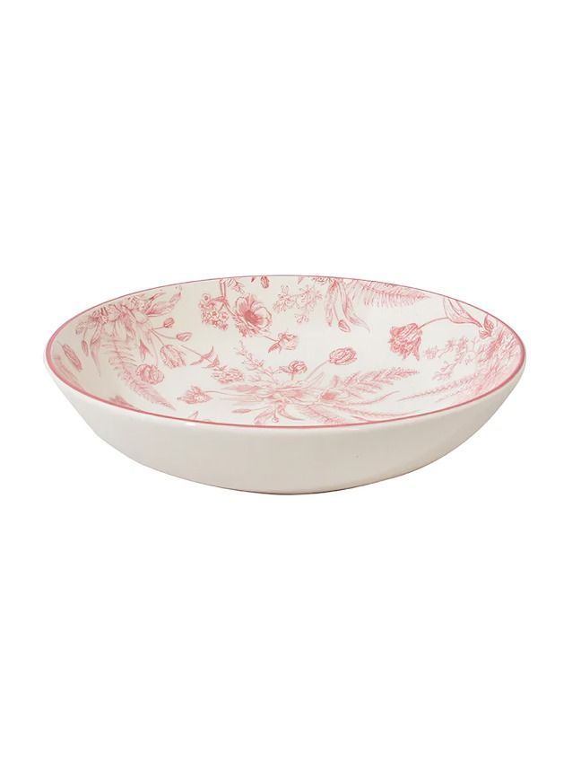 set x 2 PLATO SOPA Ensaladera 24 cm Rose-0