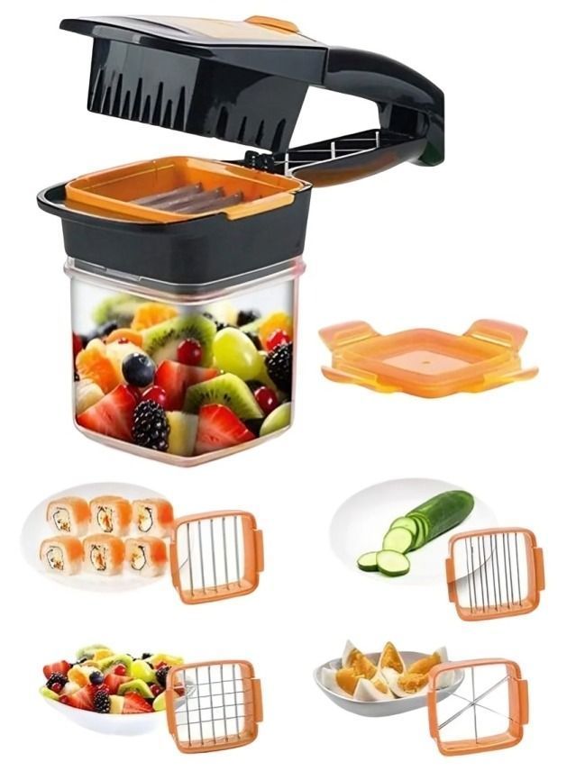 Picador Rebanador Múltiple 5 En 1 Verduras Frutas Ensaladas-1