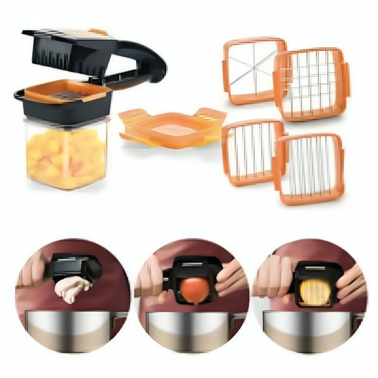 Picador Rebanador Múltiple 5 En 1 Verduras Frutas Ensaladas-2