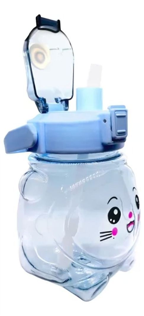Botella Agua Antiderrame Kawaii Con Sticker -1