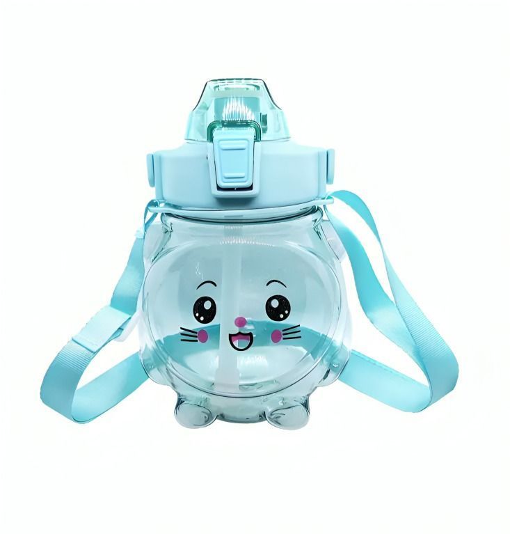 Botella Agua Antiderrame Kawaii Con Sticker -2