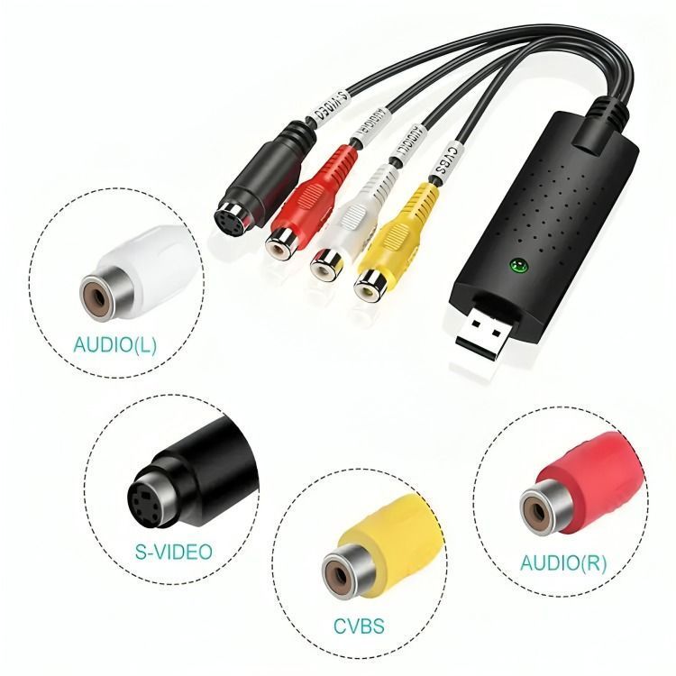 Capturadora De Audio Video Usb Easycap Vhs O Rca A Pc O Dvd-3
