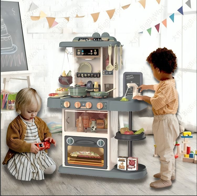 Cocina 43 pcs gris 72*51.5*23.5 agua, vapor, luz, música-2