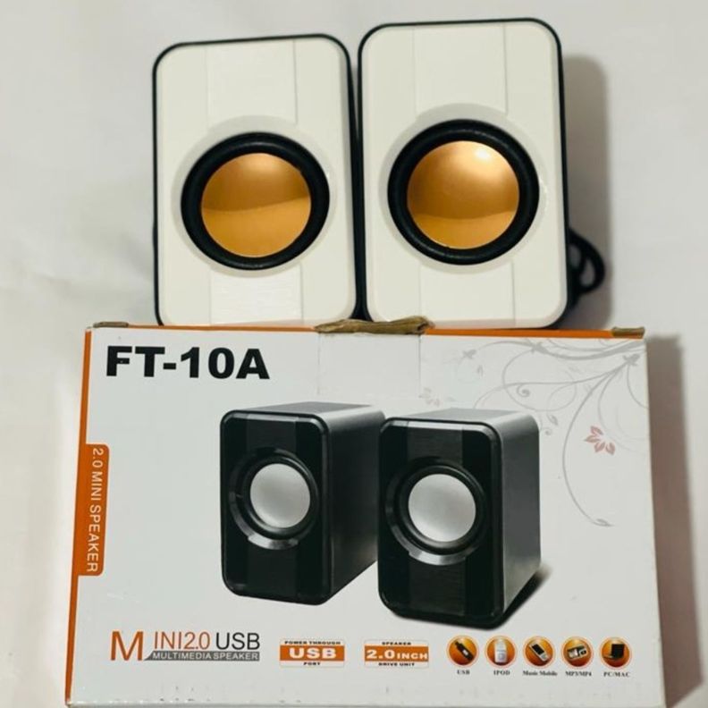 MINI ALTAVOZ 2.0 USB FT-10A NEGRO Y BLANCO-1