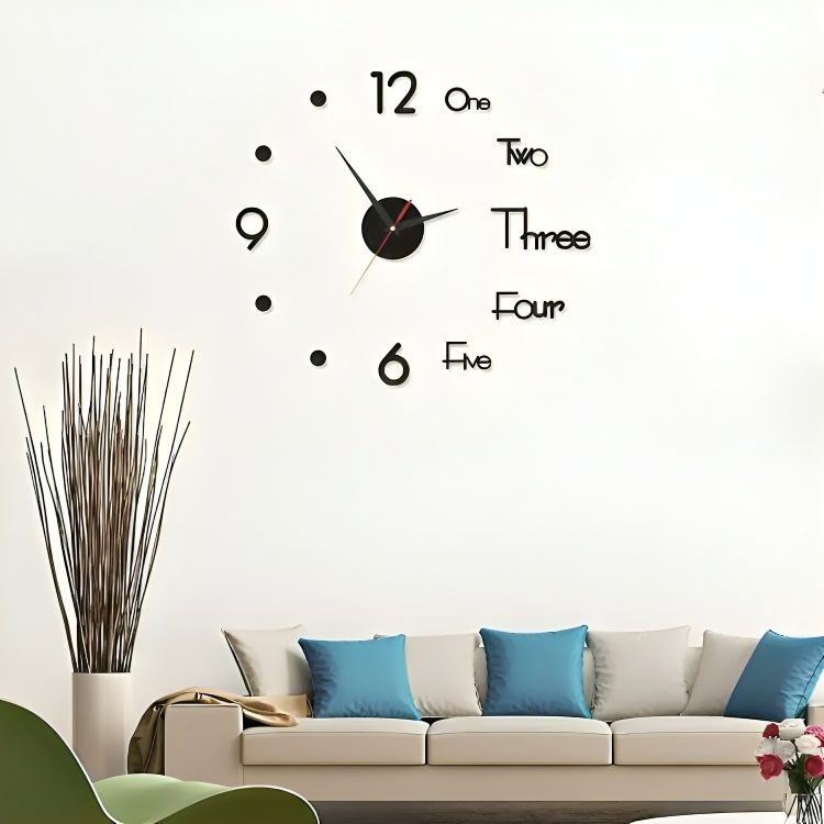 Reloj De Pared Mural 3d Decoración Para Casa, Oficina-1